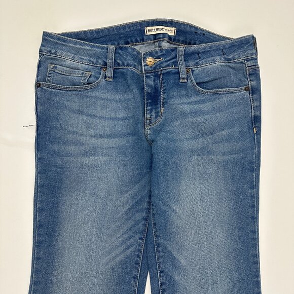 Bullhead Black Flare Women's size 11 Medium Wash Blue Denim Jeans - Picture 2 of 5